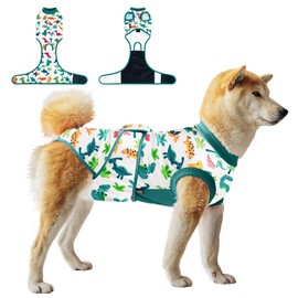 V.PET.B.R Dog Surgery Recovery Suit,Female Male Dog Onesie for Spay Neuter,Substitute E-Collar & Cone,Anti-Licking Breathable Onesie for Small Medium Large Dogs,Dinosaur XS