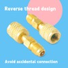GLOXTED 2Pcs R32 R454B Brass Adapter 1/4 Inch Female to