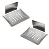 2 Pack Soap Dish for Shower Wall, Stainless Steel Adhesive