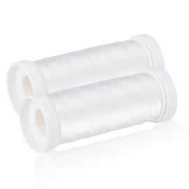 Simthread Invisible Nylon Thread Diameter 0.01 mm, 2 Pieces for Beading Hanging Ornaments and Sewing Hobby, Clear, Strong and Wear-Resistant