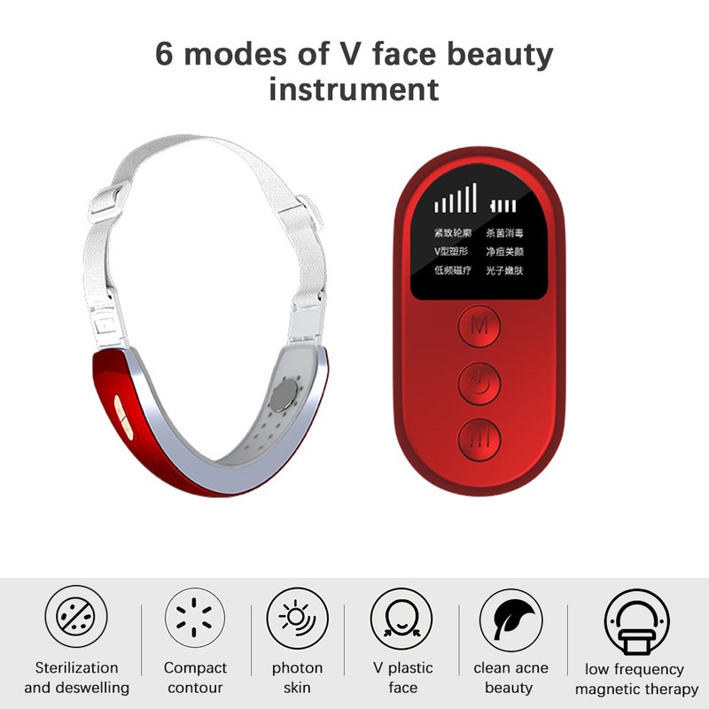 Electric V-Face Shaping Massager Facial Slimming LEDs Intelligent Face-Lifting Instrument