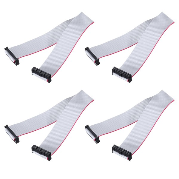 sourcing map 4 Pcs IDC Flat Ribbon Cable, 2.54mm Pitch