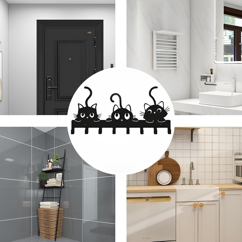 Pyuyan Key Holder Wall Mounted, Creative Coat Hooks for Wall