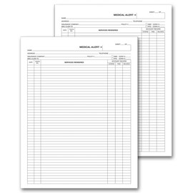 Dental Exam Record Notes Form 8 1/2 x 11" Qty 100