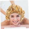 Gatuida Large Double Layer Shower Cap for Women Soft Comfortable