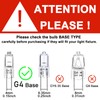 Lacnooe G4 Halogen Bulb 20W, 12 Pack Dimmable G4 Light