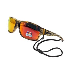 SydeStyle Polarized Bifocal Sunglasses Reading Glasses for Men Women Sports Wrap Camouflage Hunting Forest Outdoor Camo (Red, 1.5, x)