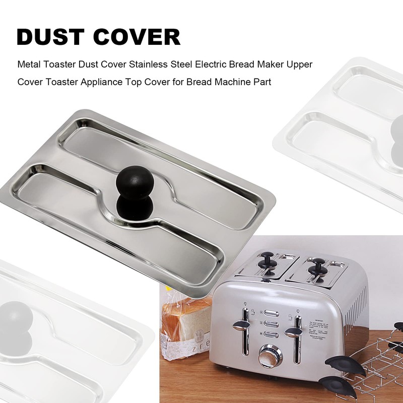 UOIENRT 2 Slice Toaster Dust Cover, Stainless Toaster Appliance Top