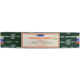 Satya Nag Champa Patchouli Forest Incense Sticks | x1 pack | comes with SAMASIA bookmark | Incense can be used for Aromatherapy, Spa, Yoga, Weddings, Meditation, Healing, Positivity and Relaxation