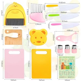 Suhctuptx Kids Knife Set for Real Cooking, Kitchen Knives with Pink 2