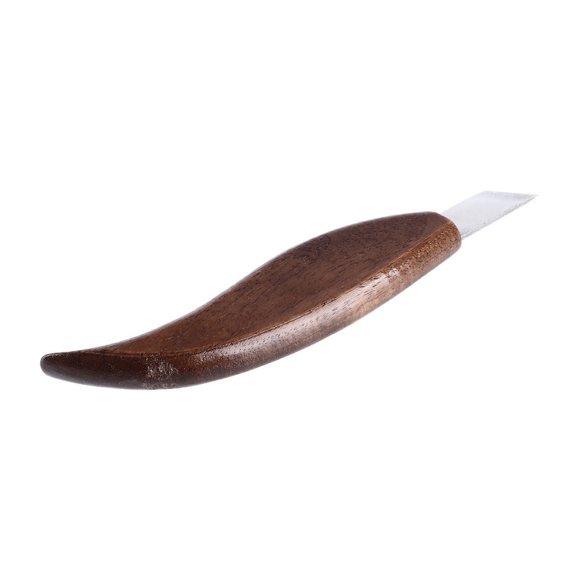 Wood Carving Knife Stainless Steel Blade Walnut Handle Whittling Knife
