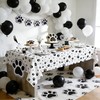 Kochorie 121 Pieces Black Dog Paw Print Party Supplies Tableware