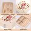 LONGXIN Cute Strawberry Travel Jewelry Case Small Box Organizer Kawaii