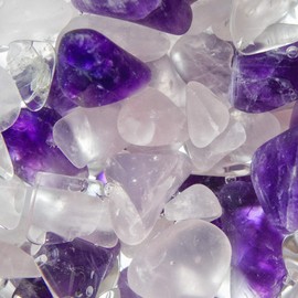 VitaJuwel GemPod WELLNESS - Edelsteinmodul für VitaJuwel Flaschen und Karaffen mit Amethyst, Rosenquarz & Bergkristall (Heilsteine, Wassersteine)