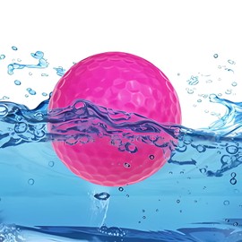 Aolowewin 6pcs Colourful Practice Floating Golf Balls, Water Float Floater Ball, Pond or Lake Range Golf Ball, About 10% of It Sits Above Water (Pink)