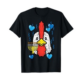 Hanukkah Chicken Face Chanukah Farm Jew Women Girls Boys Kid T-Shirt