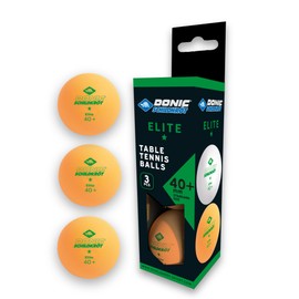 Donic-Schildkröt Table Tennis Balls 1* Elite 40 mm, orange, Pack of 3, Trainingball, 1* Quality, 608318