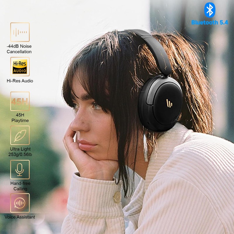 Edifier Atom Max 44dB Active Noise Cancelling Headphones Bluetooth 5.4