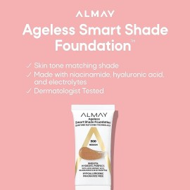 Revlon Almay Anti-Aging Foundation, Smart Shade Face Makeup with Hyaluronic Acid,...