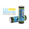 HyperPS (2-Pack) 3.2V LiFePo4 14430 (14 x 43mm) 400mAh Rechargeable