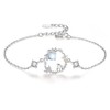 Silver Thunder Women's Bracelet, Popular, Hypoallergenic, Moonstone, Silver, Platinum Color,