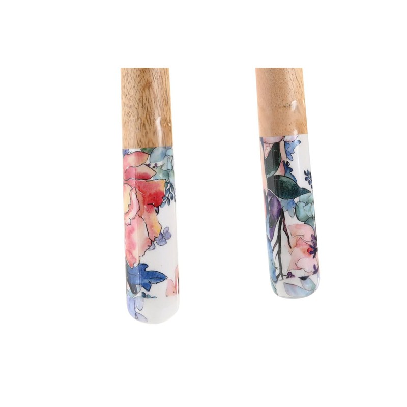 UTENSILIO SET 2 MANGO 7X2X28 FLORES ESMALTADO