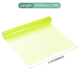 HARFINGTON HTV Heat Transfer Vinyl 11.8" x 15ft Roll PVC Fluorescent Yellow Iron on Vinyl for All Cutter Machine, Easy to Cut & Weed