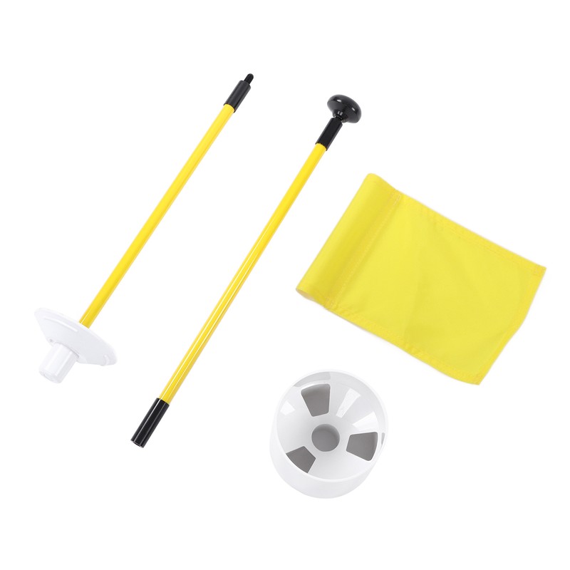 Practice Golf Hole Pole Cup Flag Stick Detachable 2 Section