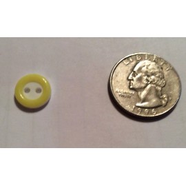 NASHVILLE COTTON CO BUTTONS- WHITE TRIMMED IN YELLOW--1/2"-- 14 PIECES