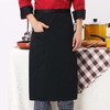 ZBHDEYG 1 Black Half Apron, 1 Catering Hat, Tie Apron,