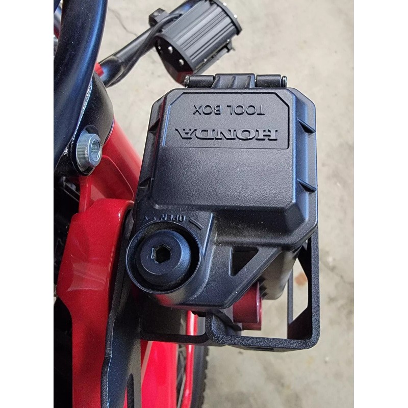 MOJO CUSTOMS TOOLBOX GUARD AND RELOCATING BRACKET FOR HONDA TRAIL