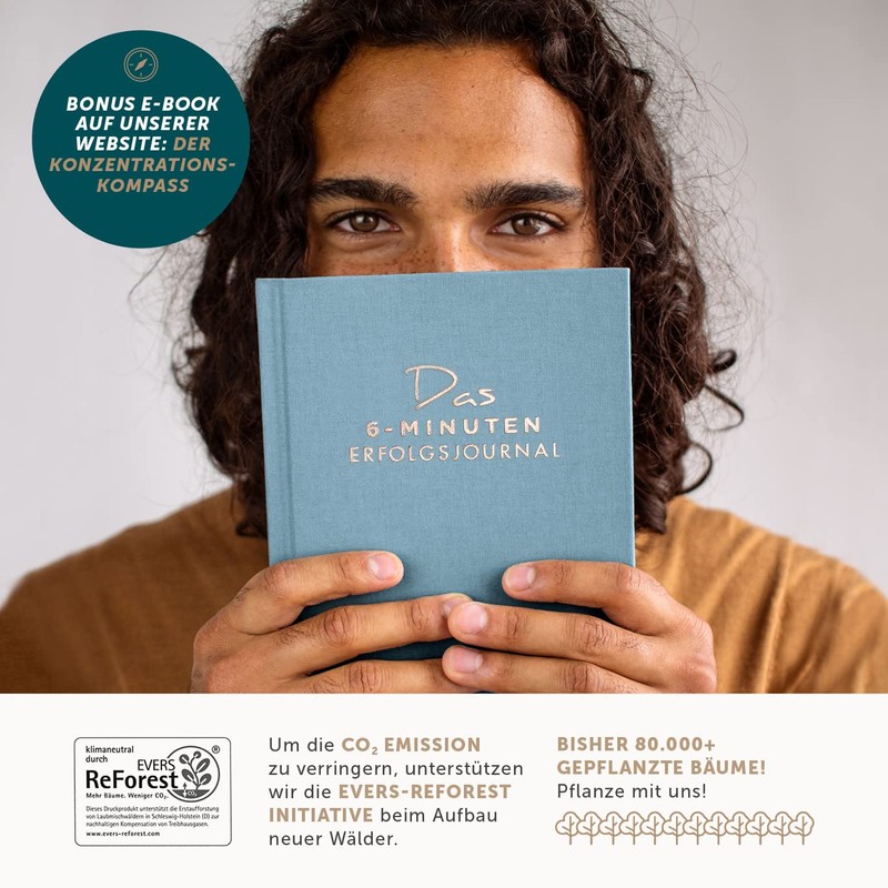 The 6-Minute Success Journal, Daily Planner for More Motivation, Self-Reflection