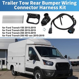 REPAIROCK No.CK4T-13B576-KE Trailer Tow Rear Bumper Wiring Connector Harness Kit for Ford Transit 150/250/350 2015-2019 Trailer Towing Hitch Wiring No.CK4Z-13A576-B/ 9U5Z-14489-MAA