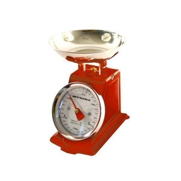 3kg Mechanical Kitchen Scale - Red