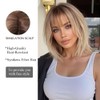 OUFEI Ombre blonde Wigs for Women with Bangs Short straight