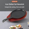 XZHOUSE Fajita Skillet Set Cast Iron Skillet Set 7.1in*9.84in with