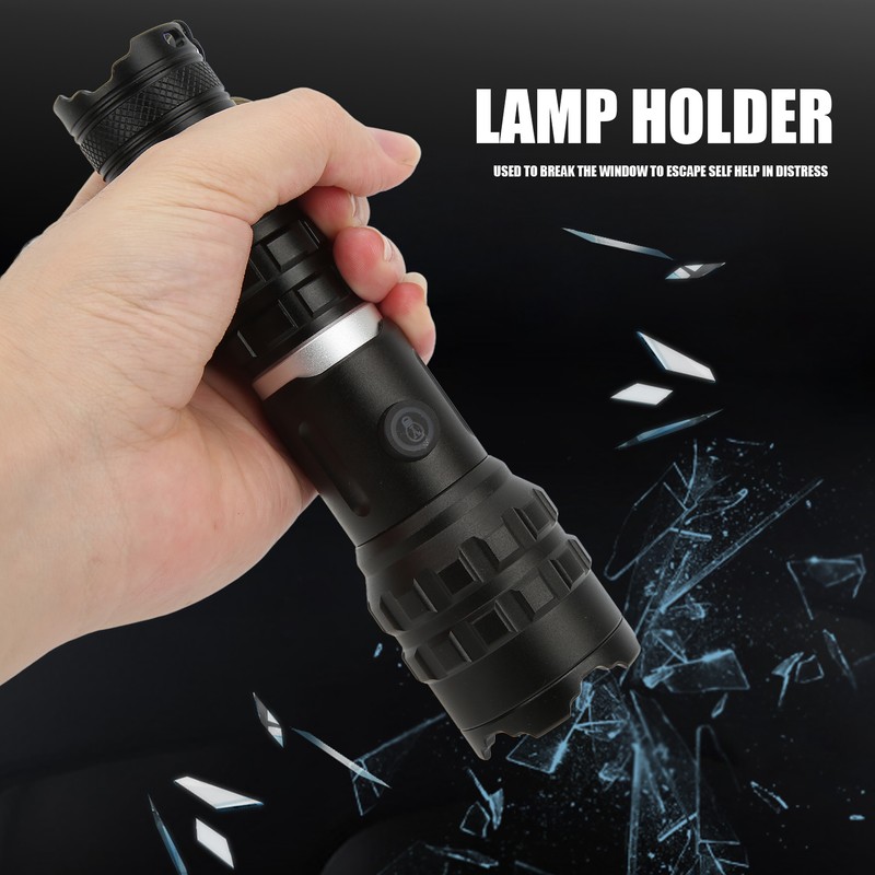 XHP90 Strong Light Flashlight with USB Cable IPX4 Waterproof 2300LM