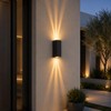 Bofea-Outdoor Waterproof Wall Sconce,Modern Black Wall Sconces