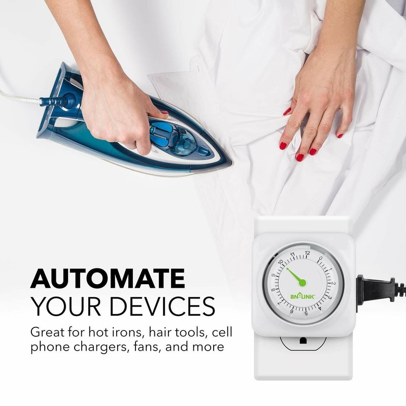 BN-LINK12 hour mechanical countdown Grounded timer 3 Prong outlet Energy