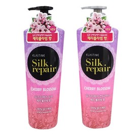 Elastine Silk Repair Perfect Shining Cherry Blossom 550ML Shampoo & Conditioner Bathroom Supplies - TJ Conditioner 2ea