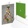 Logbuch-Verlag Pack of 10 Christmas Cards Grey with Envelope Folding