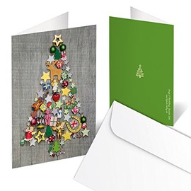Logbuch-Verlag Pack of 10 Christmas Cards Grey with Envelope Folding Card Photo Motif Card Christmas