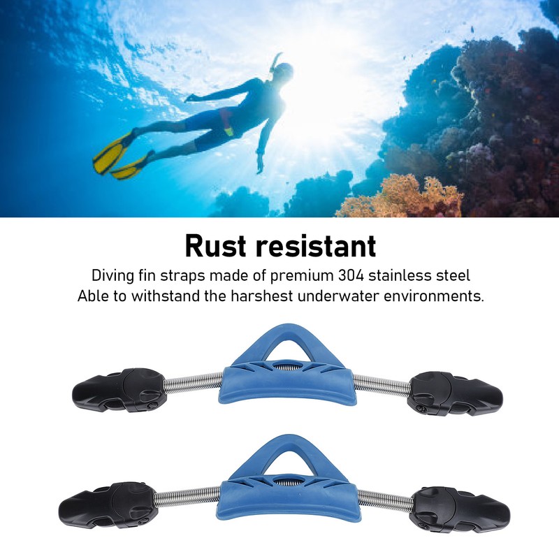 2PCS Diving Spring Fin Strap Stainless Steel Diving Fin Heel