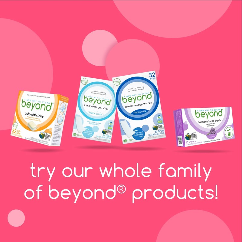 Beyond Laundry Detergent Strips [32 strips] - Fresh Linen -
