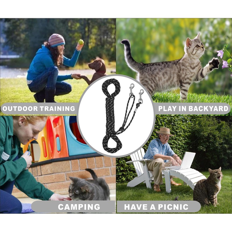 Reflective Cat Leash -30FT Cat Cable Out Escape Proof Walking