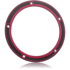 Derby Cover Gasket 25416-99X 5 Holes Twin Cam Derby Cover Compatible with Harley Touring Dyna Electra Glide Softail Fatboy FXD 1999-2016 Black Red 1 PC