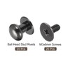 sourcing map 6mm Ball Head Stud Rivets Screw Back, 20Pack
