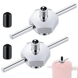 Feekoon Compatible with Sprayer Vaper 19487 Spot Filling Cap, Filler Cap Assembly Compatible with Sprayer Non-aerosol Spot, T-bar Cap with Gasket, Valve Core, Valve Cap(2 Pcs)