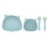 4pcs Children Plate Utensils Set Silicone Suction Bowls Set Toddler