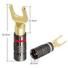 Speaker Banana Plug Set, 4-Pack Y Spade Connectors, 45 Degree